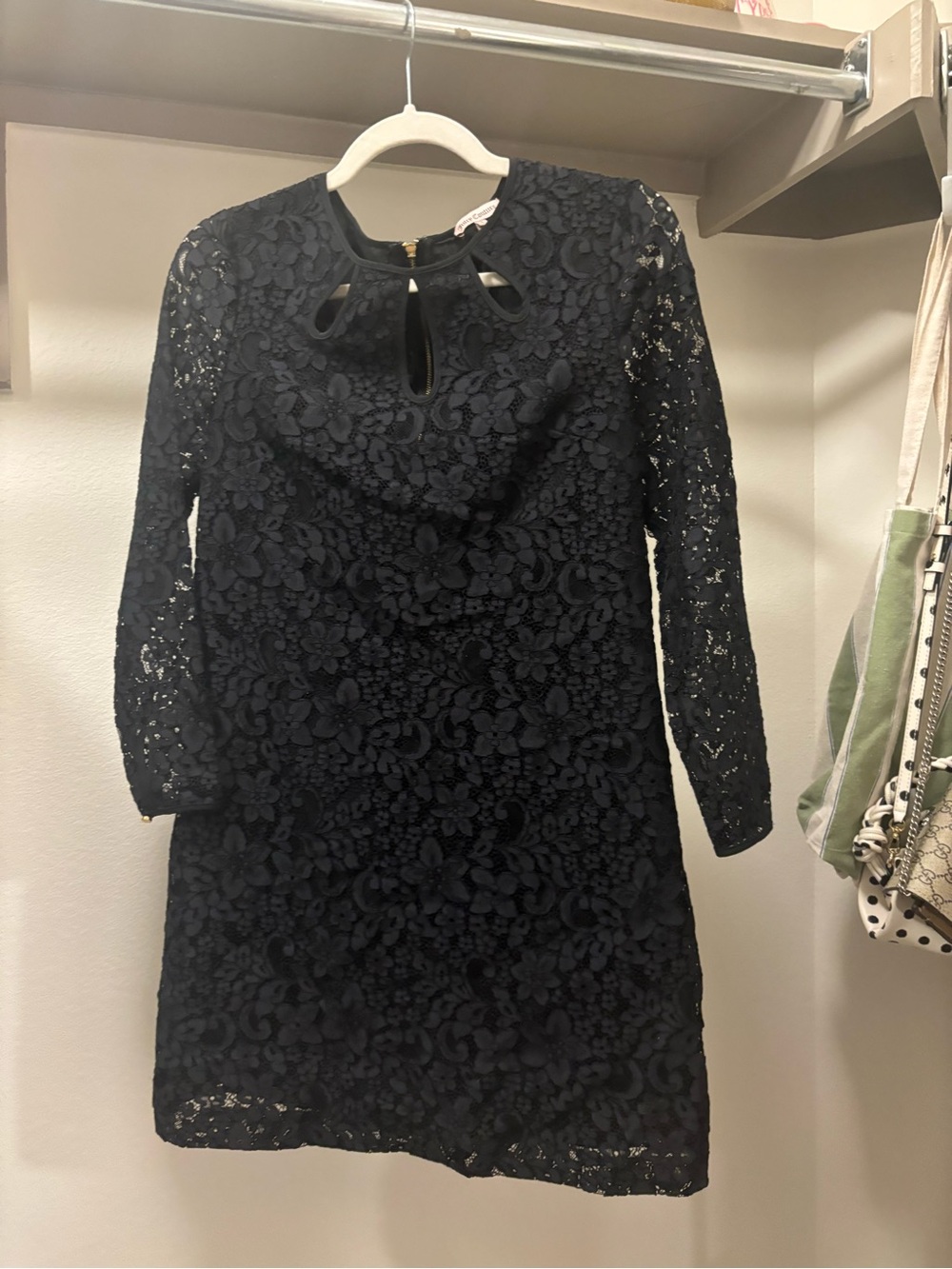 Juicy Couture Black Floral Lace Mini Dress